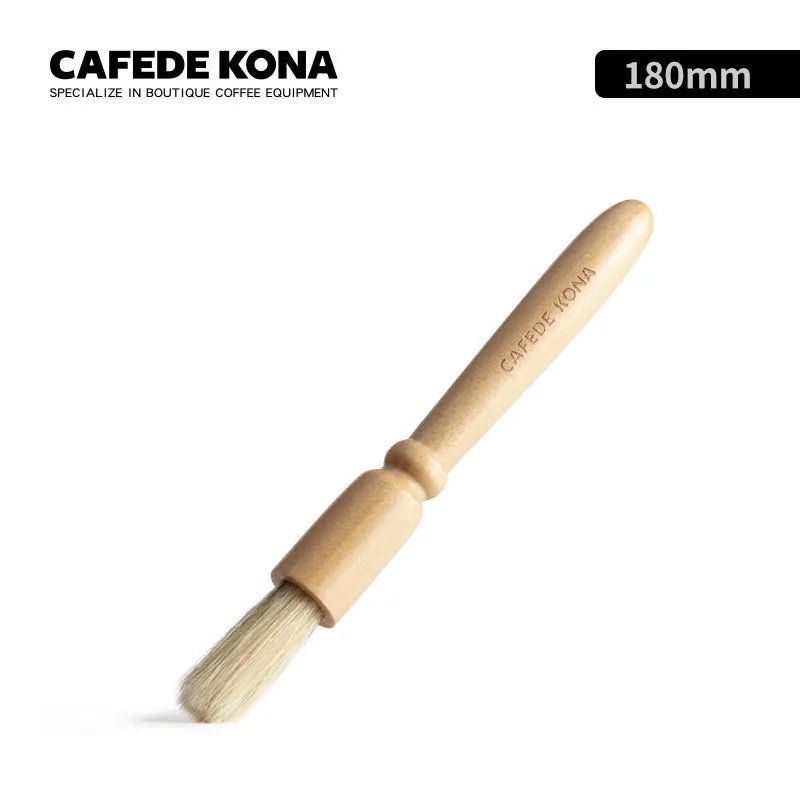CAFEDE KONA Wooden handle cleaning brush grinder cleaning brush cafe bar household coffee brush
