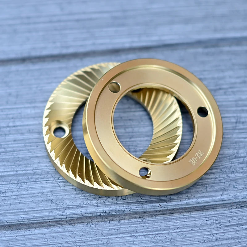 64mm Flat Burrs with Titanium plating Sweet High-Uniformity Espresso Grinding, Commercial Espresso Coffee Bean Grinder Burrs