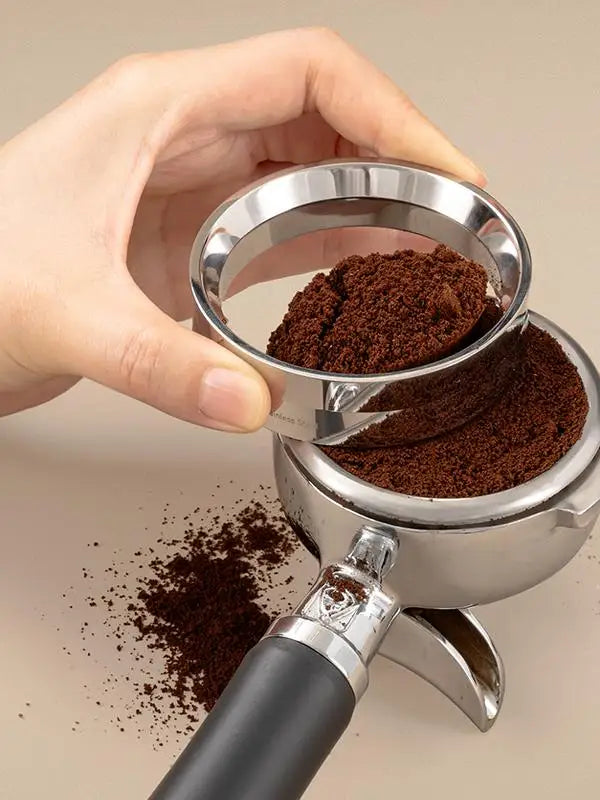 IN Stock TIMEMORE Espresso Powder Receiving Ring 58mm Stainless Steel Aluminium Alloy Powder Receiving Ring Coffee Accessories