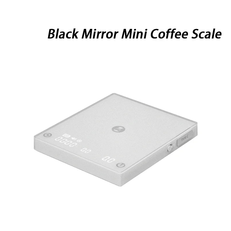 IN Stock TIMEMORE Black Mirror Mini Coffee Scale Espresso Coffee Food Kitchen Scale with Time USB Light Weight Digital Scale