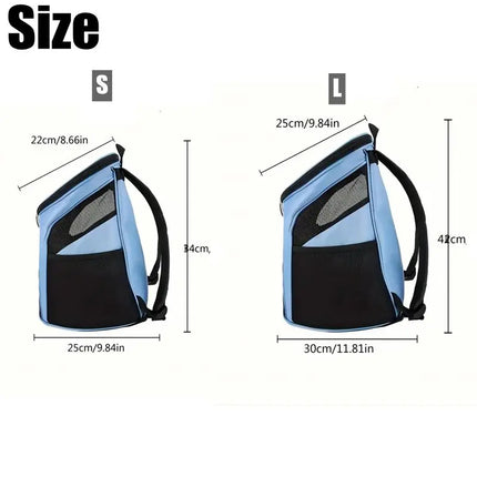 JTPAWS Nylon Pet Carrier Backpack - S/L, Breathable, Walking & Hiking, Black/Blue/Red/Coffee