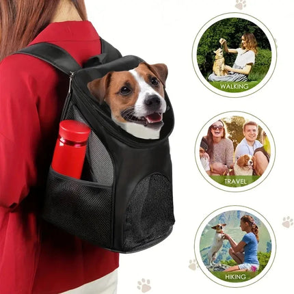 JTPAWS Nylon Pet Carrier Backpack - S/L, Breathable, Walking & Hiking, Black/Blue/Red/Coffee