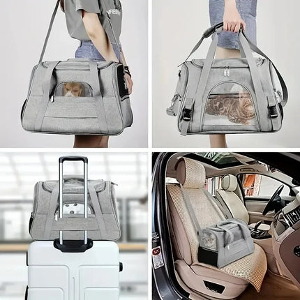 Soft-Sided Pet Carrier for Large & Medium Cats - Oxford, M/L, 5 Colors