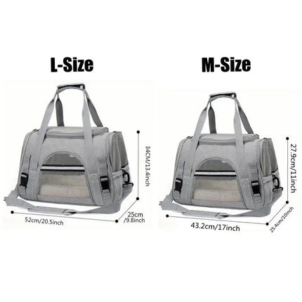 Soft-Sided Pet Carrier for Large & Medium Cats - Oxford, M/L, 5 Colors
