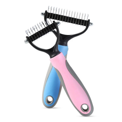 Double-Sided Pet Dematting Comb - Grooming Brush for Dogs & Cats