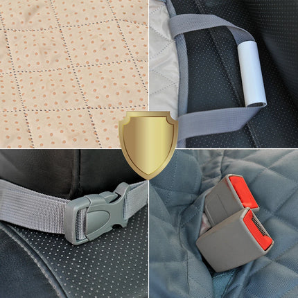 Dog Car Seat Cover Hammock - Waterproof 2-in-1 with Mesh Window, Side Flaps & Seat Belt