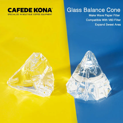 CAFEDEKONA Coffee Dripper Transformer Brewing Optimizer Make Wave Paper Filter Compatible With Conical Filter Extended Sweetness