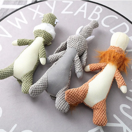 Plush Cartoon Puppy Dog Toy Pet Dog Chew Squeak Toys for Small Dogs Teeth Grinding Pet Products Dog Accessories