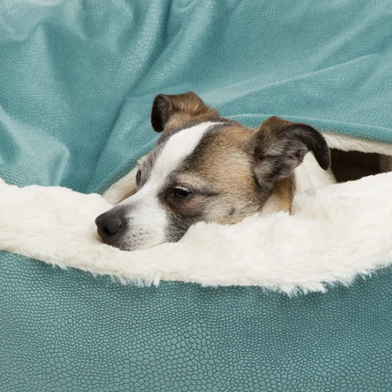 Benepaw Orthopedic Dog Bed with Hooded Blanket - Waterproof Corduroy, Machine Washable (S/M/L)