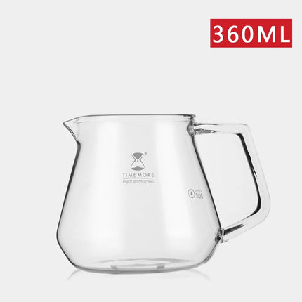 TIMEMORE glass coffee server glass coffee sharing pot coffee pot a water level display mark 360ml / 600ml
