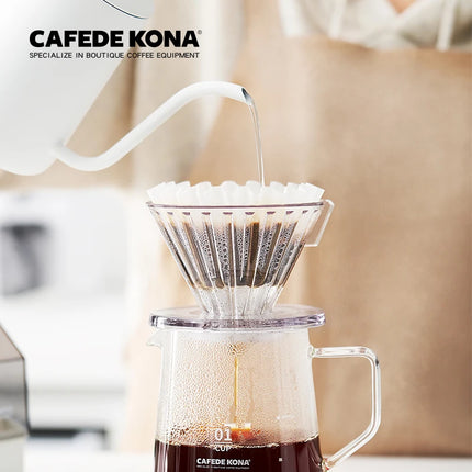 CAFEDEKONA Coffee Dripper Transformer Brewing Optimizer Make Wave Paper Filter Compatible With Conical Filter Extended Sweetness