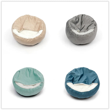 Benepaw Orthopedic Dog Bed with Hooded Blanket - Waterproof Corduroy, Machine Washable (S/M/L)