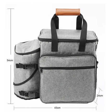 Airline Approved Pet Travel Organizer Backpack - 22.5L Weekend Tote with Multiple Pockets