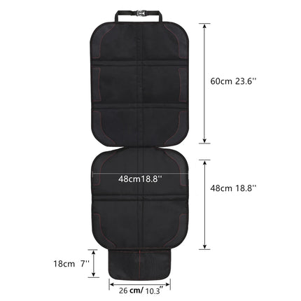 Car Seat Protector for Kids & Pets - 5-Layer Non-Slip Pad with Storage Pockets, Universal Fit