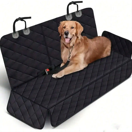 Dog Car Seat Cover with Middle Armrest Access - Waterproof Pet Travel Carrier Mat