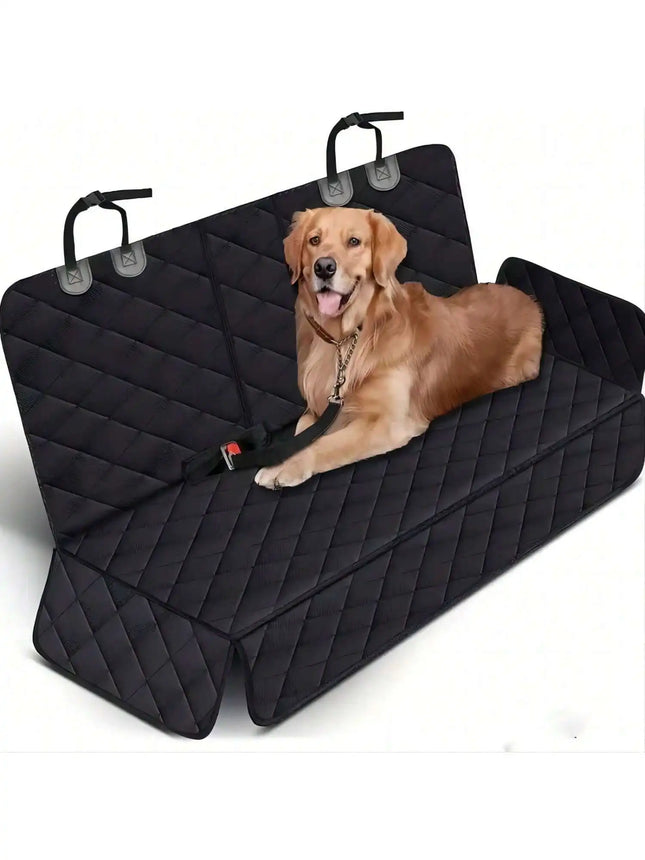 Dog Car Seat Cover with Middle Armrest Access - Waterproof Pet Travel Carrier Mat