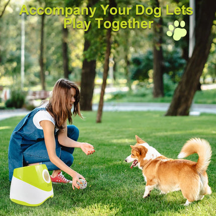 Upgraded Automatic Ball Launcher for Medium/Large Dogs - Rechargeable Tennis Ball Thrower with Interactive Pinball Design | USB