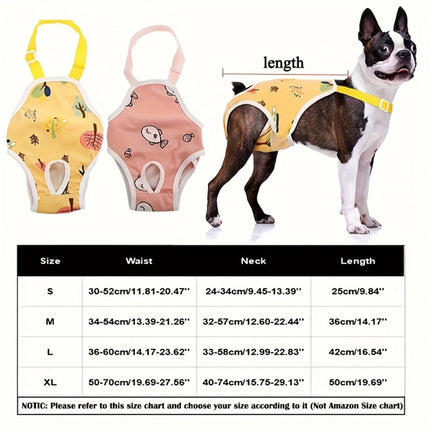 Reusable Dog Diapers - Washable, Adjustable Female Dog diapers with Buckle Closure, Breathable Mesh Pants for Dogs