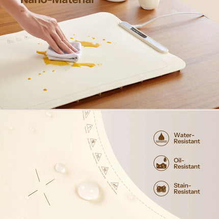 Electric Warming Tray, Yabano Foldable Food Warming Mat with 3 Temperature Settings, Auto Shut-Off Food Warmer for Buffet