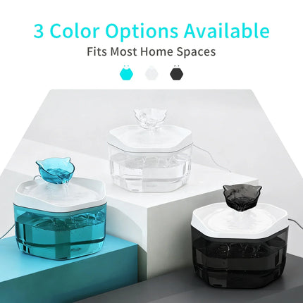 1.2L USB Cat Water Fountain - Pet Drinking Dispenser for Cats & Small to Medium Dogs