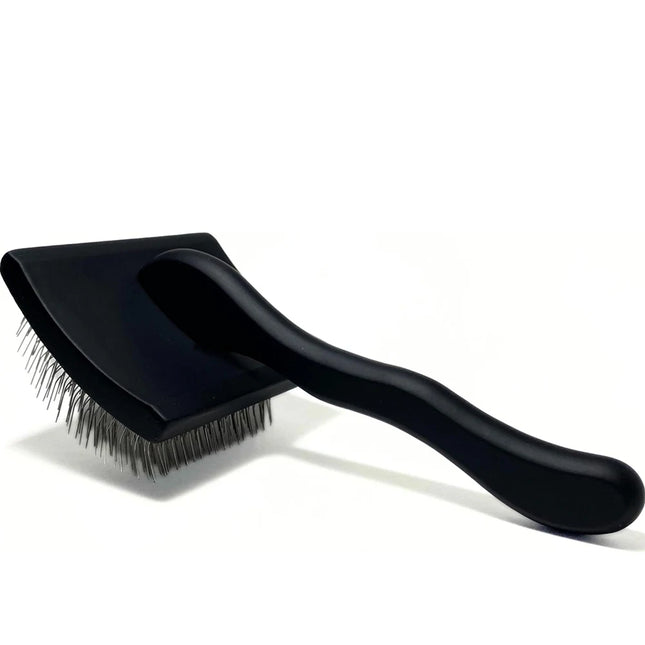 Dog Slicker Brush - Detangle, Demat & Fluff Grooming Comb for Poodles & Doodles