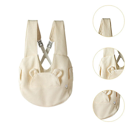 Large Capacity Breathable Pet Carrier Bag - 38x14x41cm, Multifunction, Gray/White