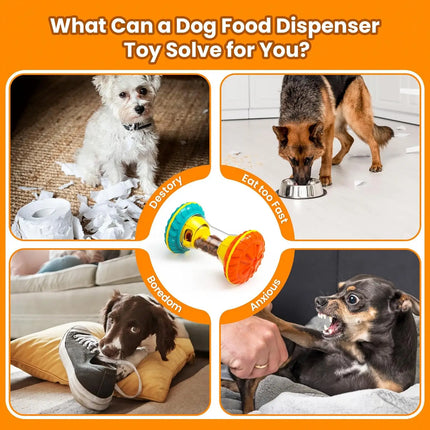 Interactive Dog Puzzle Toy - Treat Dispensing Slow Feeder for Boredom & Enrichment