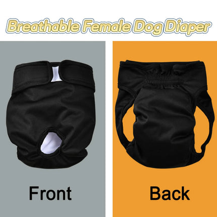 Reusable Washable Dog Diapers - High Absorbency Pet Pants for Small & Medium Dogs