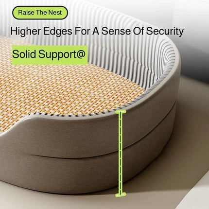 All-Season Orthopedic Dog Sofa Bed - Ice Silk Cooling Mat, Waterproof & Chew Proof (S-XXL)