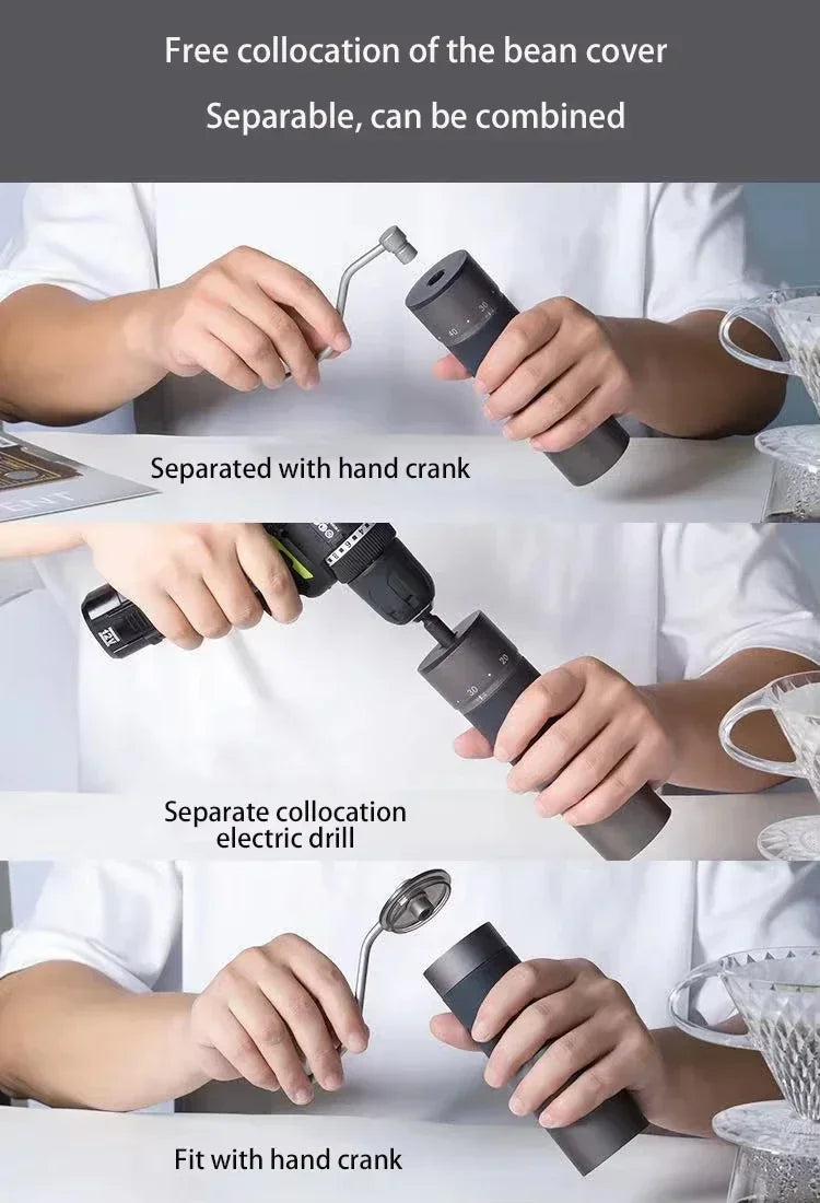 IN Stock Kingrinder K1 Coffee Bean Hand Grinder Pour Over Coffee Hand Mill Portable Metal Coffee Grind Machine Home Mill Grinder