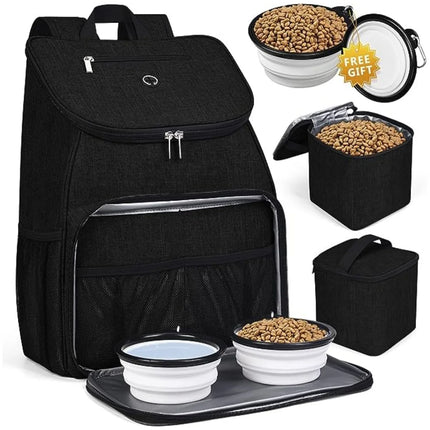 Water-Resistant Pet Travel Backpack - Weekend Tote with Food & Accessories Storage, XL