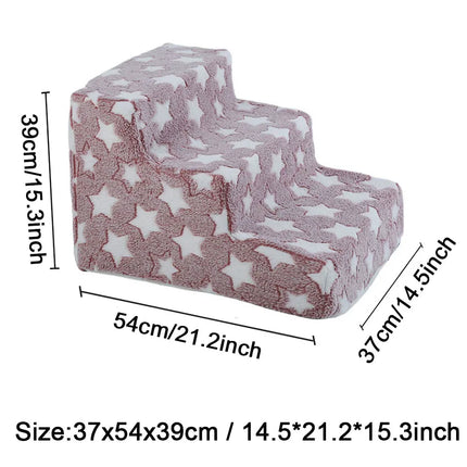 Stairs for Dog Pet Ramp Stairs Cat Dog Ladder 3 4 Step Stairs for Dogs Puppy Ramp Detachable Sponge Pet Ladder Accessories