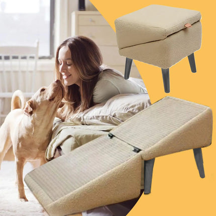 Foldable Dog Ramp for Bed & Vehicle - Non-Slip, Supports up to 50kg