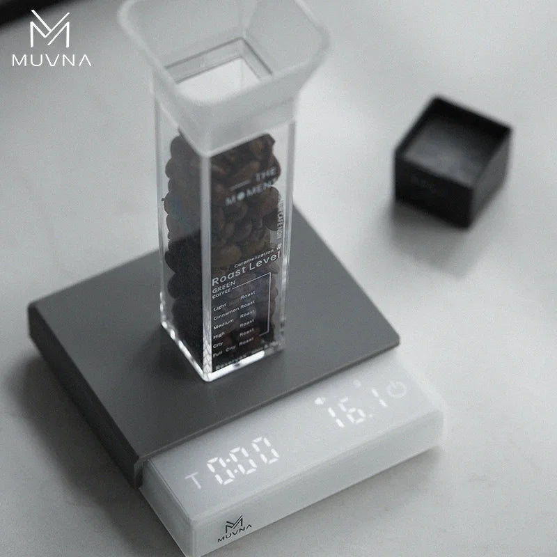 IN Stock MUVNA Prosecco Mini Digital Coffee Scale, 0.1g High Precision Electronic Scale Espresso/Drip Coffee with Tare Function