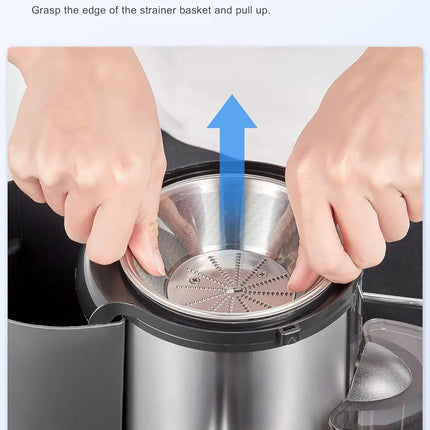 Qcen Juicer Machine, 500W Centrifugal Juicer Extractor with Wide Mouth 3” Feed Chute for Fruit Vegetable, Easy to Clean, Red