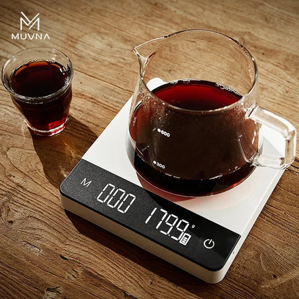 IN Stock MUVNA Prosecco Digital Coffee Scale, 0.1g High Precision Electronic Scale Espresso/ Hand Drip Coffee with Tare Function