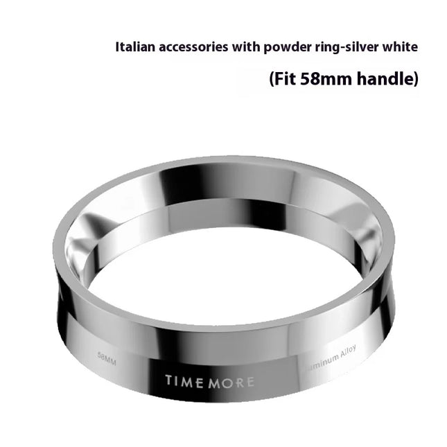 IN Stock TIMEMORE Espresso Powder Receiving Ring 58mm Stainless Steel Aluminium Alloy Powder Receiving Ring Coffee Accessories