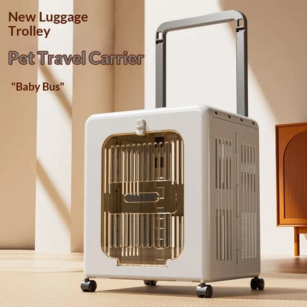 Foldable Rolling Pet Carrier Trolley - Airline Approved, Breathable, Lightweight, 4 Styles