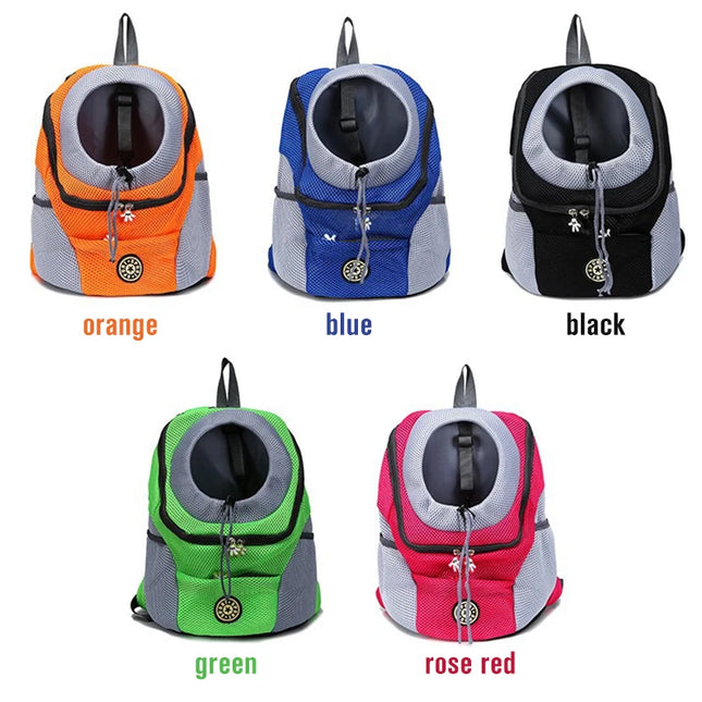 Breathable Dog Backpack Carrier with Reflective Strips - Hands-Free, S/M/L for 1-12kg