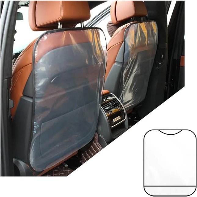 Car Seat Back Kick Mat Protector for Kids & Pets - Anti-Mud PVC Cover, 58x44cm