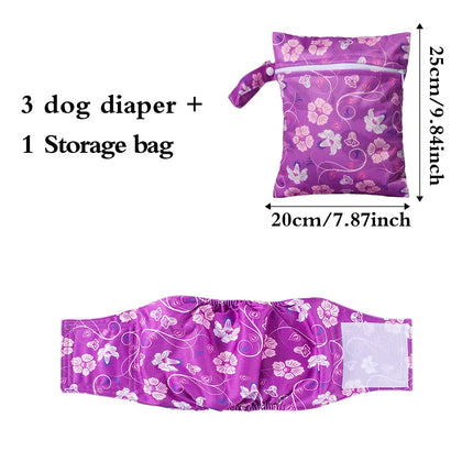 Washable Pet Dog Diapers Males Absorbent Adjustable Puppy Big Dog Physiological Pants for Dogs Reusable Pets Dogs Panties Shorts