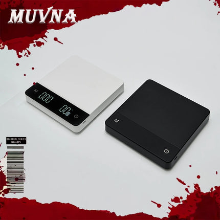 IN Stock MUVNA Prosecco Digital Coffee Scale, 0.1g High Precision Electronic Scale Espresso/ Hand Drip Coffee with Tare Function