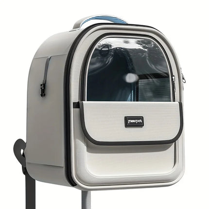Large Transparent Space Capsule Cat Backpack - Breathable Portable Carrier, XXL up to 10kg