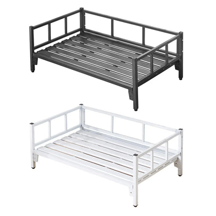 Elevated Dog Bed with Rails - Adjustable Height Metal Frame, Non-Slip Feet, 60x40cm
