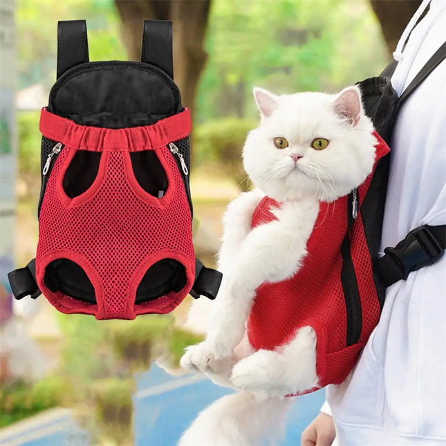 Adjustable Legs-Out Pet Front Carrier Backpack - S/M/L/XL, Hiking & Riding, 6 Colors