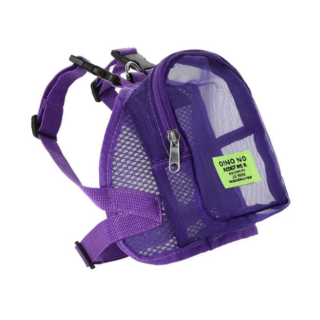 Mesh Nylon Pet Sling Carrier Handbag - Lightweight, All Seasons, Purple/Grey/Black/Blue