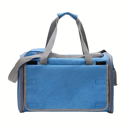 Soft-Sided Pet Carrier for Large & Medium Cats - Polyester, Beige/Gray/Black/Pink/Blue
