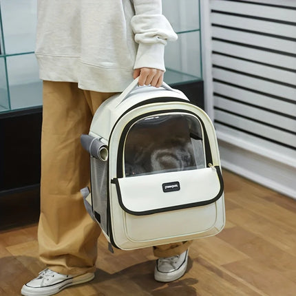 Large Transparent Space Capsule Cat Backpack - Breathable Portable Carrier, XXL up to 10kg