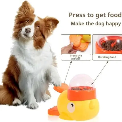 Duck Slow Feeder Dog Bowl - Interactive Snack Dispenser, Anti-Swallowing for Small & Medium Pets