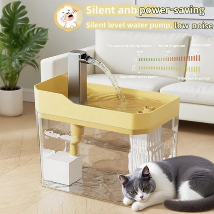 1.5L Auto Filter Cat Water Fountain - USB, Quiet Pump, Live Circulation for Cats & Small Dogs